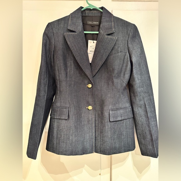Zara Denim Blazer ZW collection, NWT, M - Picture 5 of 11